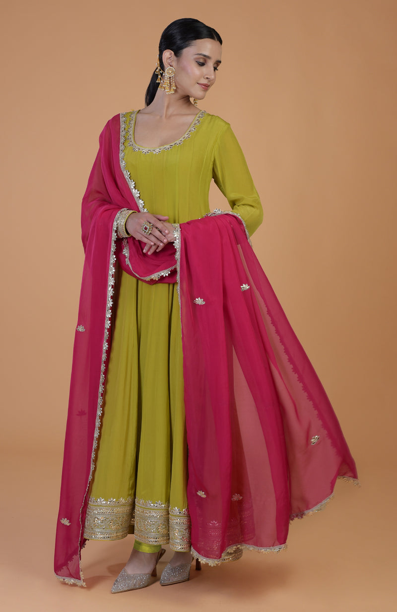 Iktara Citrus Anarkali Set