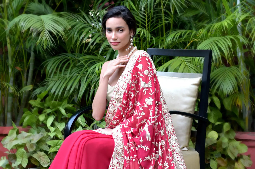 The Timeless Appeal of Gara Embroidery in Luxury Indian Couture – Talking  Threads