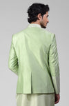 Sage Green Embroidered Jacket Set