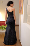 Black Hand Bead Embroidered Gown