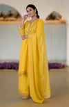 Buttercup Yellow Zardozi Hand Embroidered Suit Set