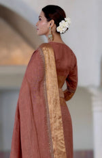 Chutney Marori Embroidered Linen Saree