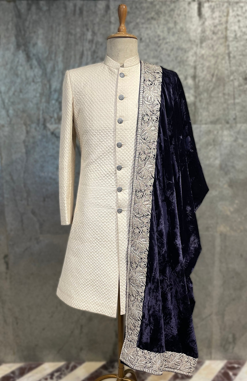 Burgundy Kashmiri Majesty Tilla Embroidered Shawl