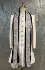 Midnight Blue Kashmiri Majesty Tilla Embroidered Shawl