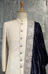 Midnight Blue Kashmiri Majesty Tilla Embroidered Shawl