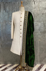 Black Mughal Majesty Zardozi Hand Embroidered Shawl