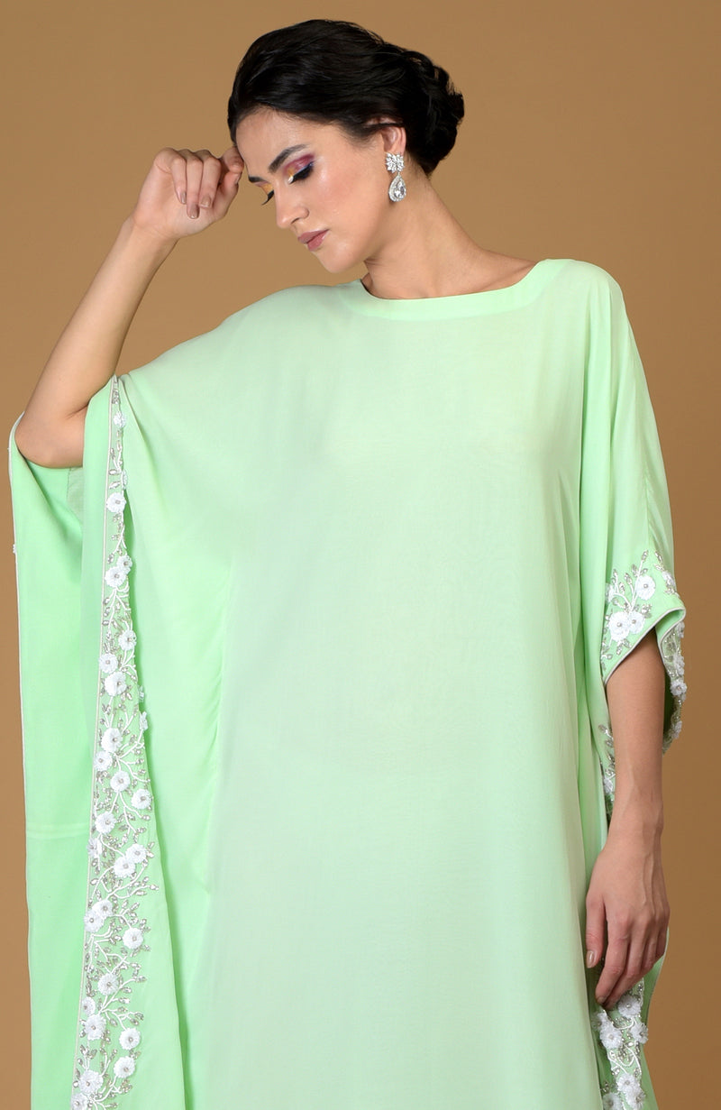 Spring Blossom Floral Hand Embroidered Dress
