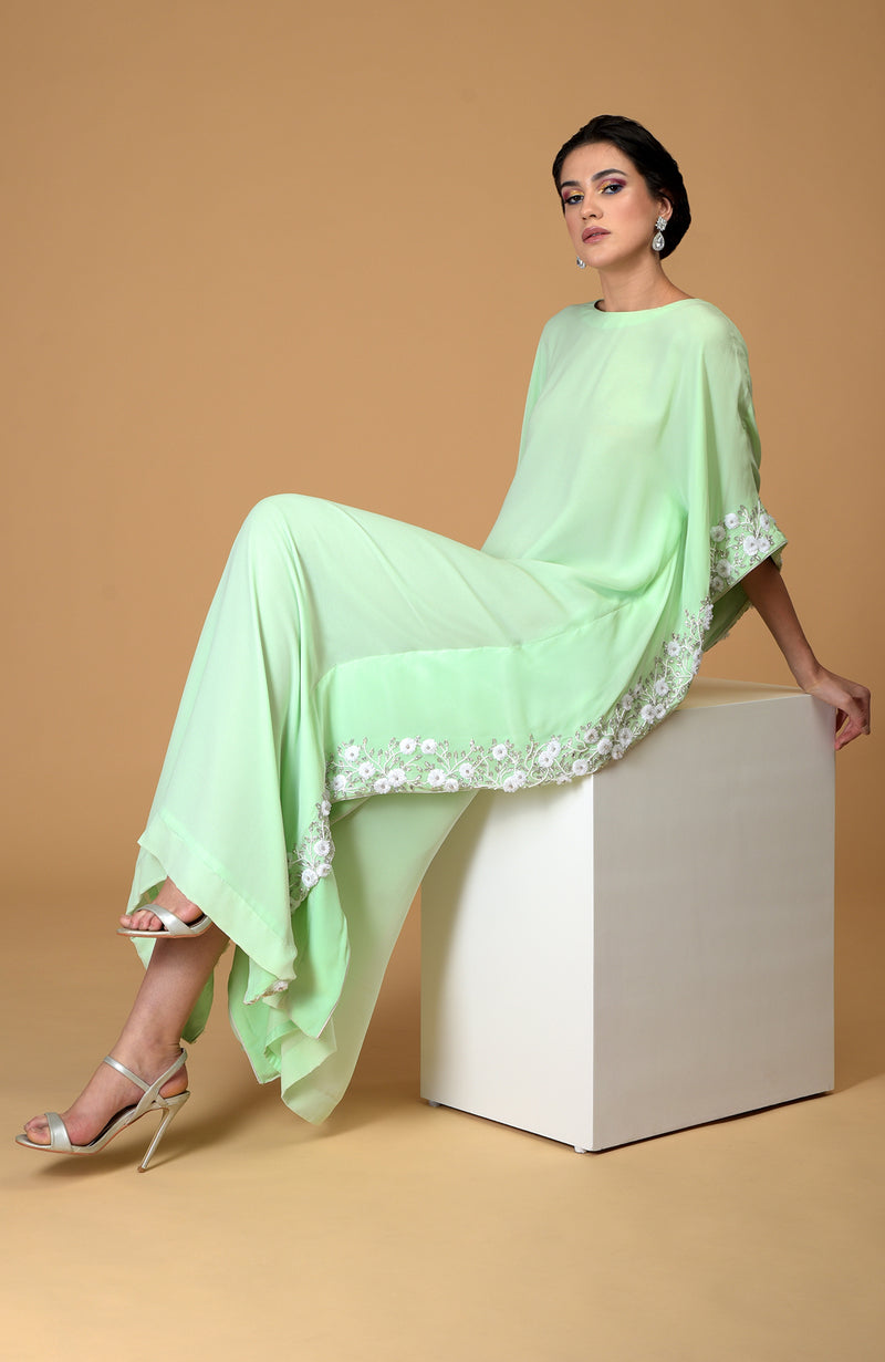 Spring Blossom Floral Hand Embroidered Dress