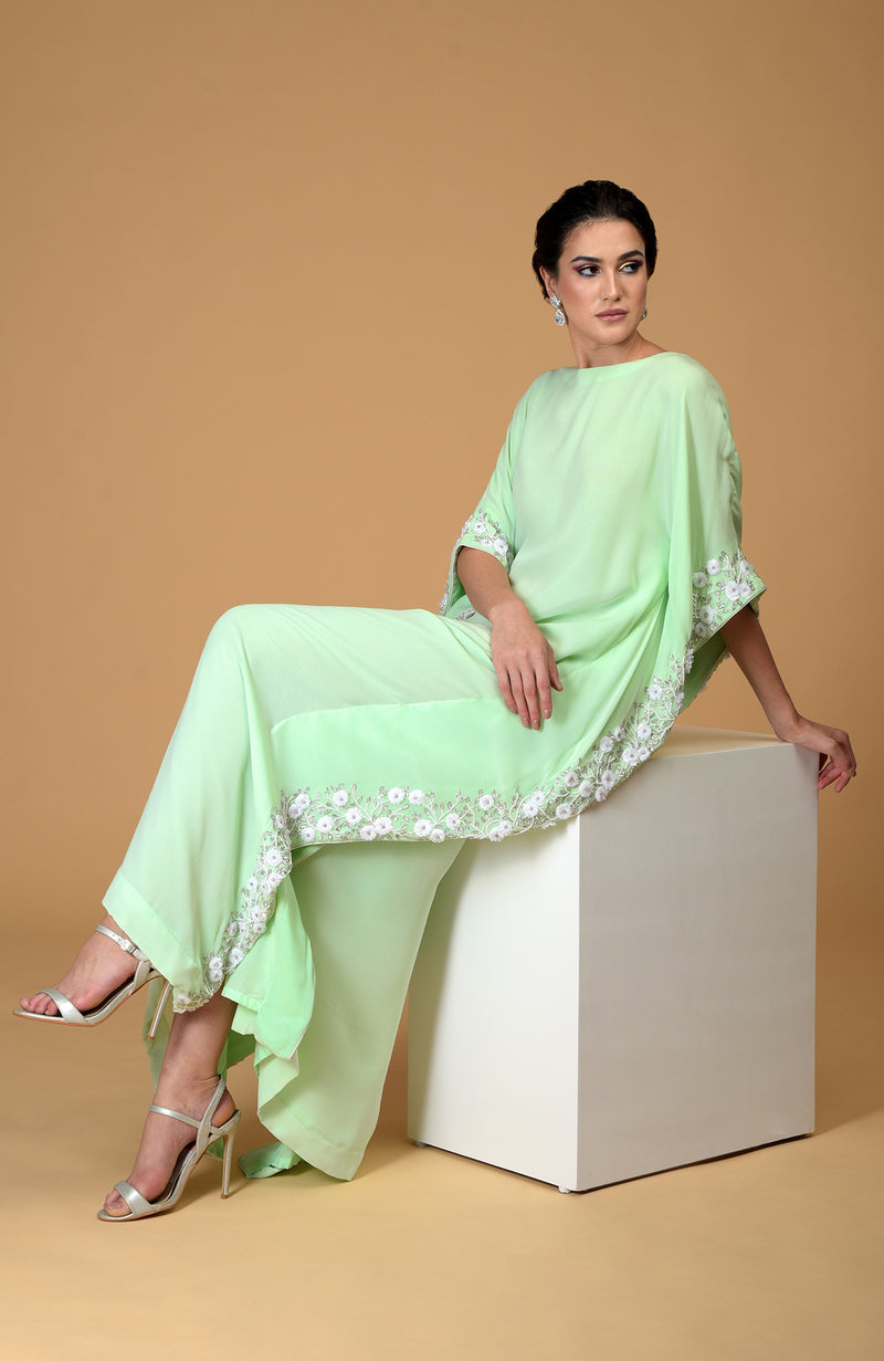 Spring Blossom Floral Hand Embroidered Dress