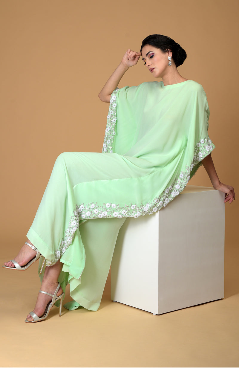 Spring Blossom Floral Hand Embroidered Dress