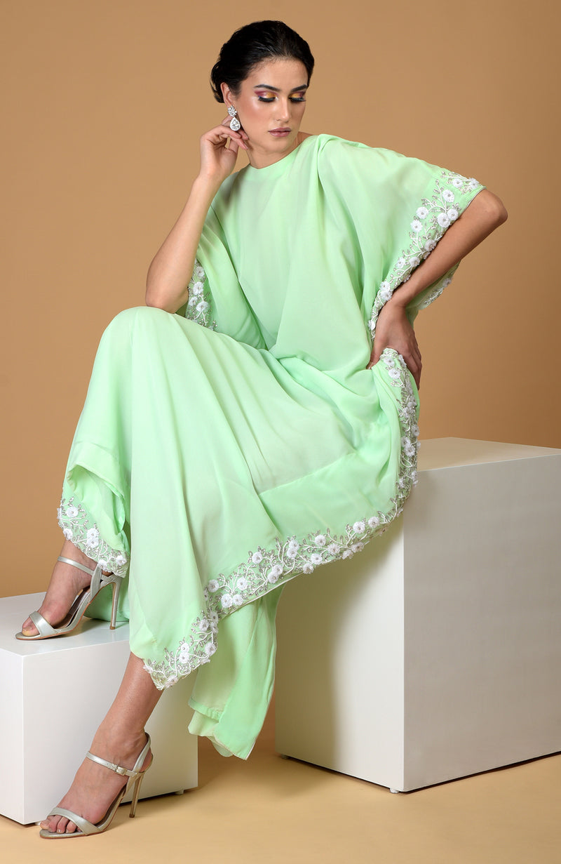Spring Blossom Floral Hand Embroidered Dress