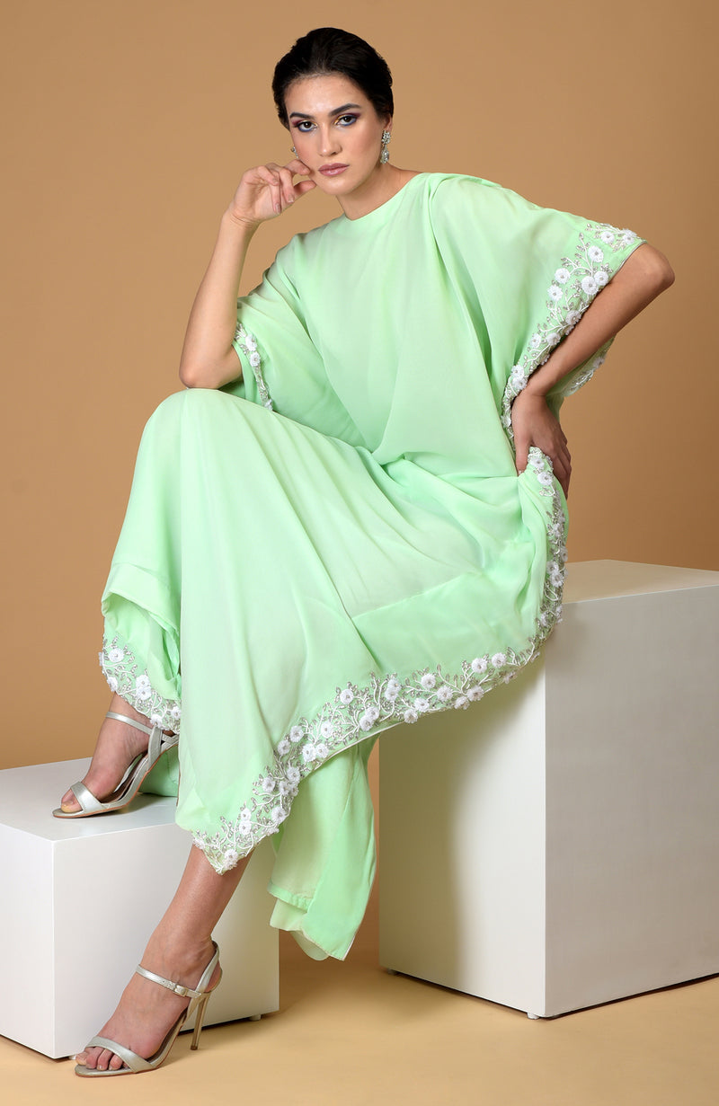 Spring Blossom Floral Hand Embroidered Dress