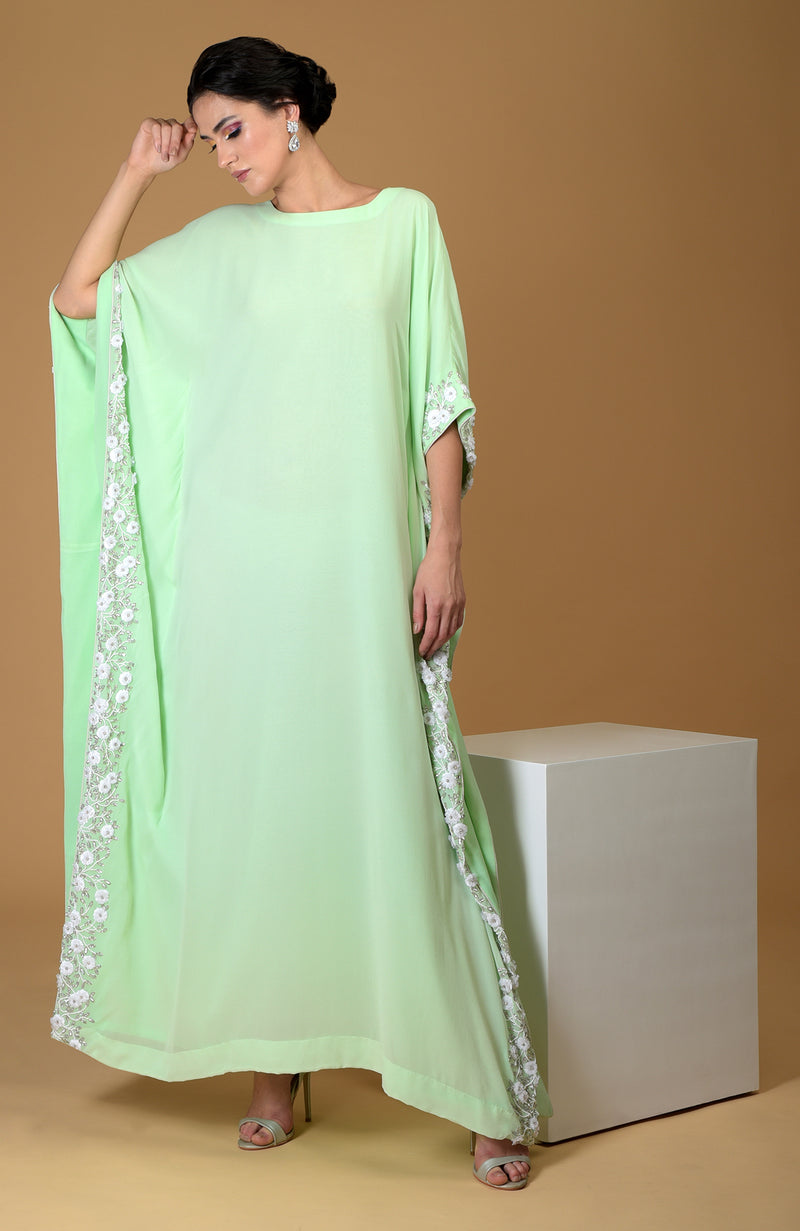 Spring Blossom Floral Hand Embroidered Dress