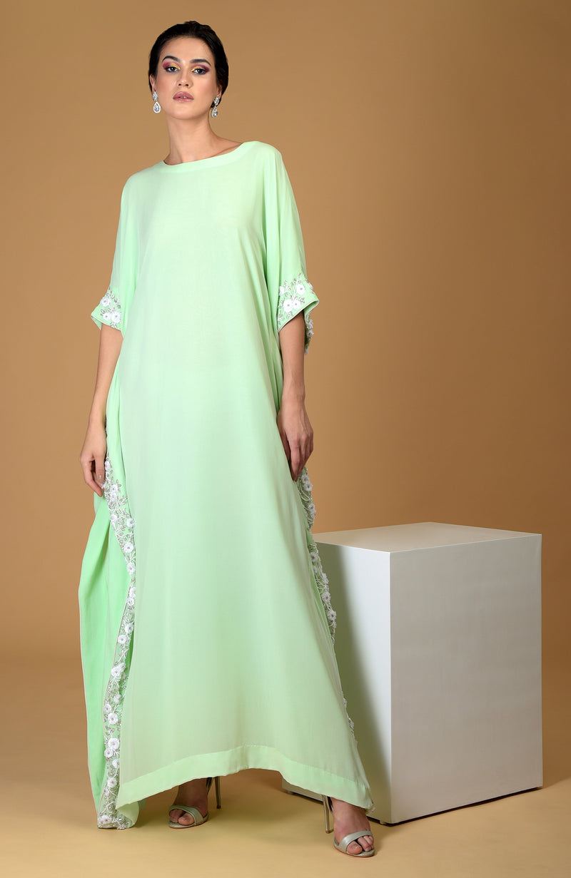 Spring Blossom Floral Hand Embroidered Dress