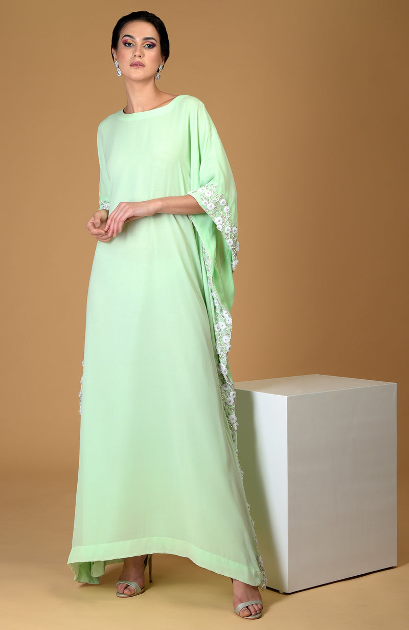 Spring Blossom Floral Hand Embroidered Dress