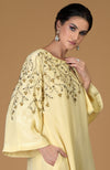 Dainty Floral Lemon Sprig Hand Embroidered Dress