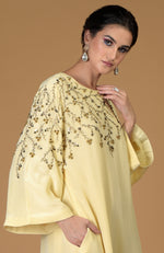 Dainty Floral Lemon Sprig Hand Embroidered Dress