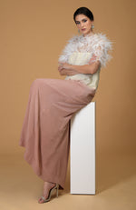 Asian Paradise Feather Floral Hand Embroidered Dress