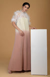 Asian Paradise Feather Floral Hand Embroidered Dress