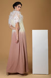 Asian Paradise Feather Floral Hand Embroidered Dress