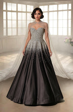 NAIRA- Crystal Hand Embroidered Princess Gown