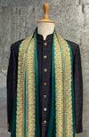 Regal Green & Gold Kashmiri Tilla Embroidered Stole