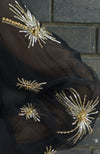 Black Starburst Beads & Sequin Hand Embroidered Jacket