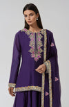 Deep Rosewood Zardozi Hand Embroidered Lehenga Set