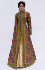Rangkat Banarasi Handwoven Peshwa Jacket Set