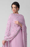 Lilac Breeze-Silver Beads & Sequin Zardozi Hand Embroidered Kurta Set