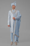 Yours Beige Rose Embroidered Sherwani Set