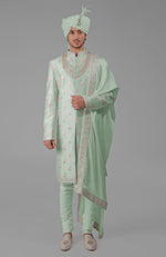 Yours Primrose Pink Embroidered Sherwani Set