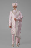 Yours Beige Rose Embroidered Sherwani Set