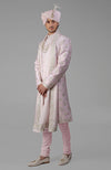 Yours Primrose Pink Embroidered Sherwani Set