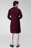 Maroon Zardozi Hand Embroidered Pure Silk Kurta Set