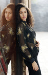 Black Starburst Beads & Sequin Hand Embroidered Jacket