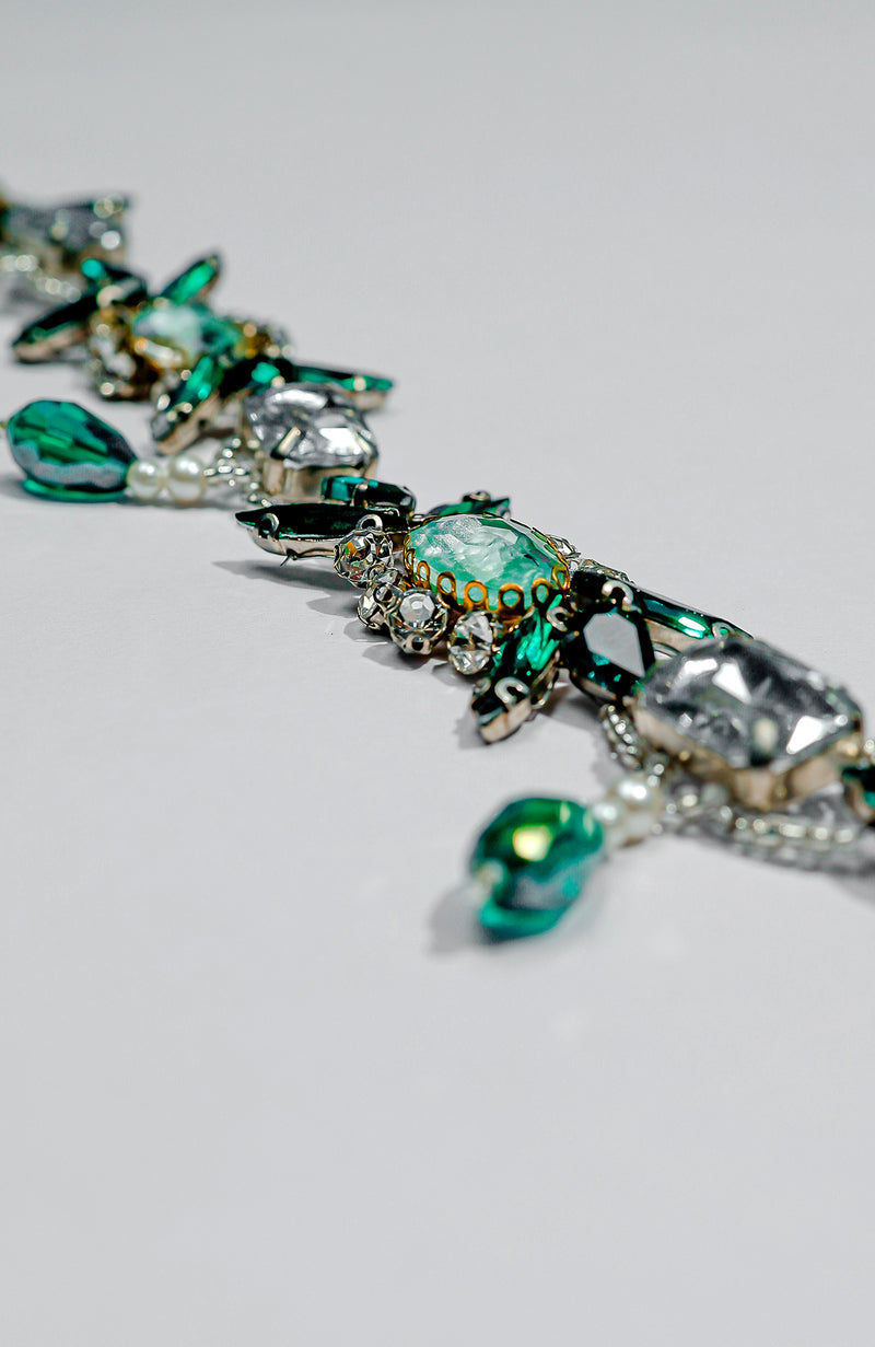 Classic Emerald Green Jewelled Crystal Belt