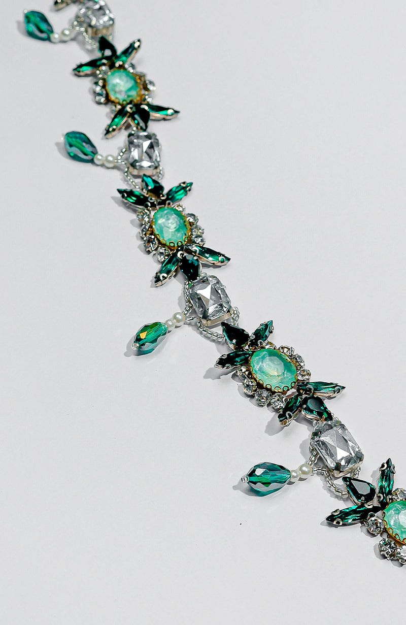 Classic Emerald Green Jewelled Crystal Belt