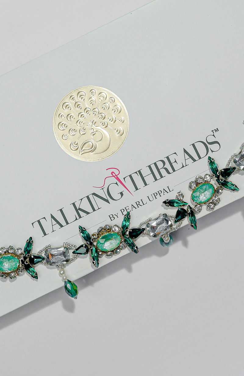 Classic Emerald Green Jewelled Crystal Belt