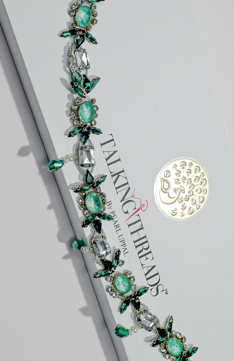 Classic Emerald Green Jewelled Crystal Belt