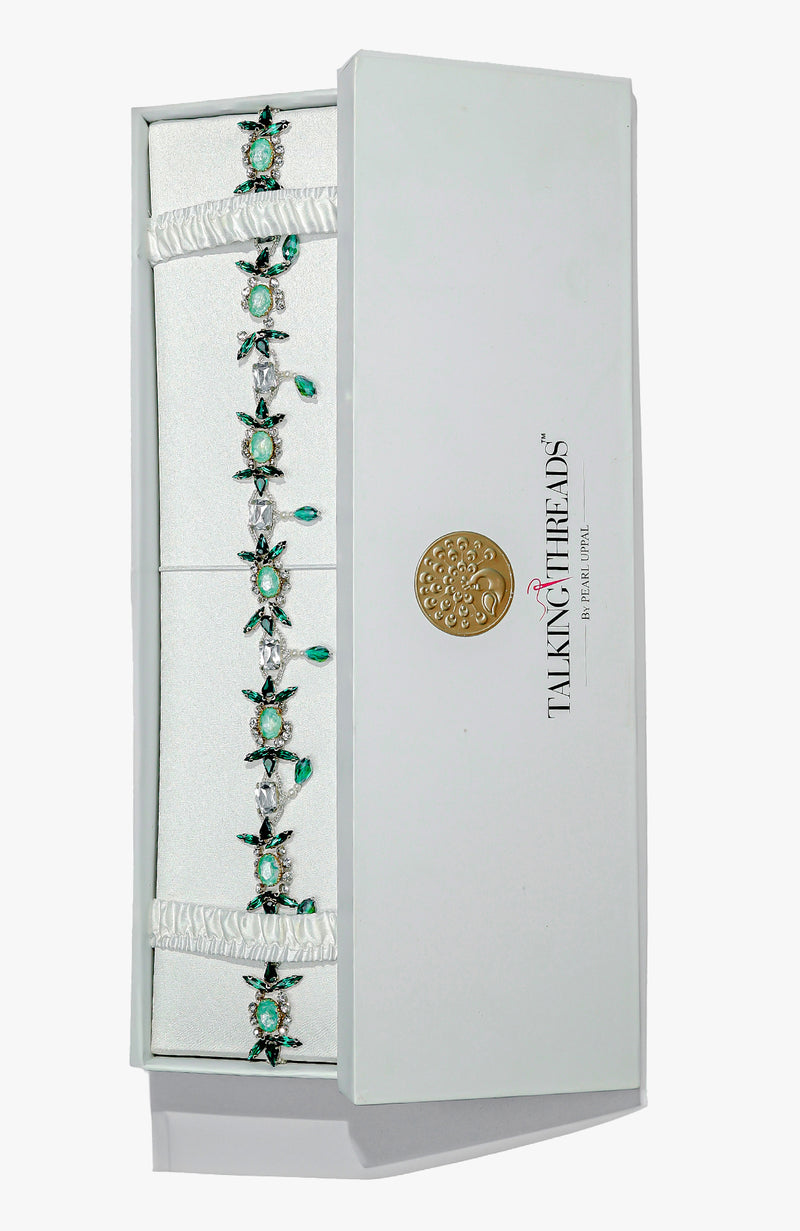 Classic Emerald Green Jewelled Crystal Belt