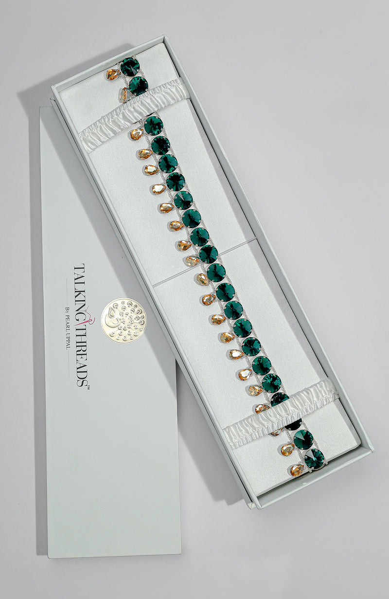 Green Jewelled Crystal Belt