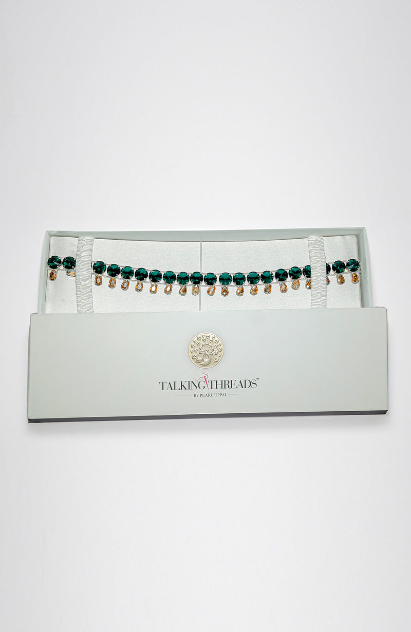 Green Jewelled Crystal Belt