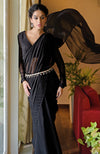 Classic Black Chiffon Saree