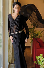 Classic Black Chiffon Saree
