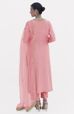 Pressed Rose Marori Beads & Sequin Hand Embroidered Kurta Set