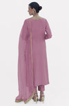 Mauve Marori Beads & Sequin Hand Embroidered Kurta Set