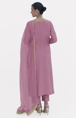 Mauve Marori Beads & Sequin Hand Embroidered Kurta Set