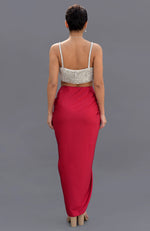 Diamante Crystal Hand Embroidered Bustier Set