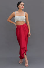 Diamante Crystal Hand Embroidered Bustier Set